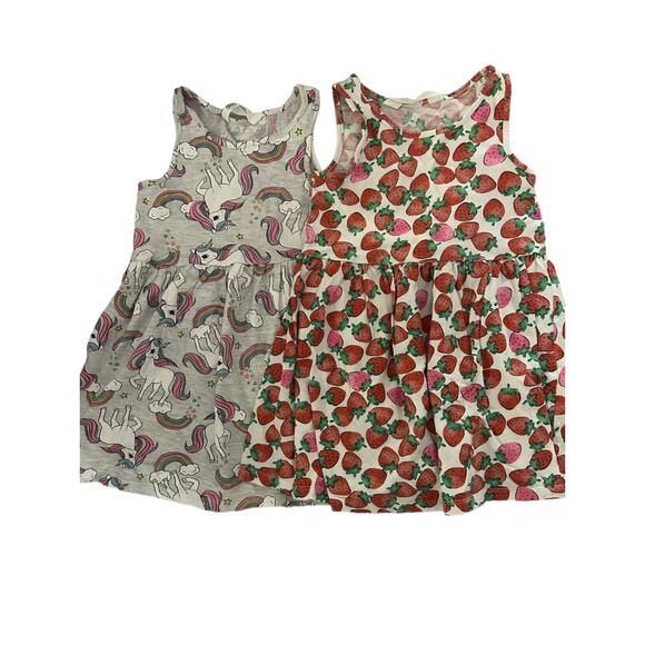 H&M Strawberry And Unicorn Dress size 3/4 - Picture 1 of 5